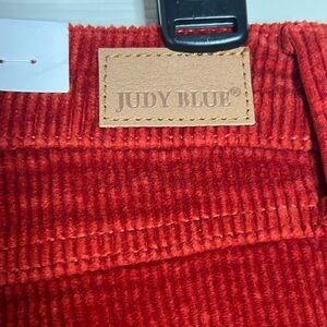 Judy Blue Vibrant Burnt Orange Corduroy Trousers
